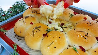 Camembert dipping bread recipe I نان و دیپ کممبر پیش غذای مهمانی I bread recipe [upl. by Adnolahs]