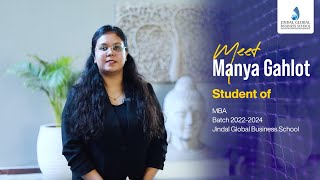 Student Experience Manya Gahlot MBA Class of 202224 [upl. by Gereld]