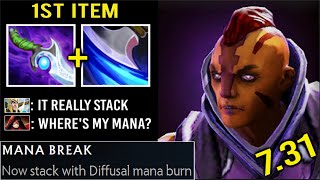 NEW CRAZY META 1st Item Diffusal Blade AntiMage 2 Sec Full Mana Burn by Munkushi Imba 731 Dota 2 [upl. by Zetrac964]