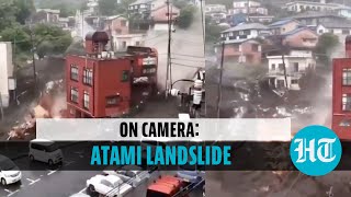 Watch Landslide in Japans Atami 20 people missing at least 3 killed [upl. by Shaper]