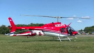 Bell 206B 3 Jet Ranger Helicopter Approach Landing Walkaround Full Start Up Take Off [upl. by Fancy]