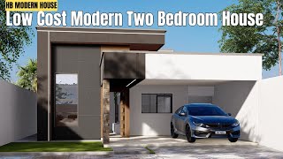 Low Cost Modern Two Bedroom House 🏠 Small house project of 94 m² [upl. by Nilam]