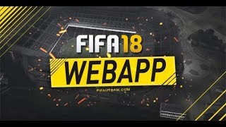 FIFA 18  FUT  Web app LAUNCH  First Player Packs Main Team Building Transfer Market and more [upl. by Ohs]