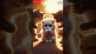 Bullied Cat Rescued By an Angel 🩷😿cat aicat cute cutecat catlover winter shorts cartoon [upl. by Ecallaw]