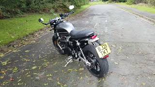 triumph speed twin 1200 with Westlake shorty pro cone exhaust [upl. by Orelie37]