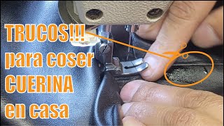 Cómo coser CUERINA en CASA  TIPS for SEWING with FAUX LEATHER Vinyl [upl. by Elok]