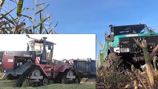 Unimog 2100 und Quadtrac 9370  Claas Jaguar 960 beim Mais häckseln [upl. by Henriha]