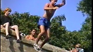 Teenagers jumping off Devils Bridge at Kirkby Lonsdale  tombstoning [upl. by Stormy]