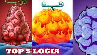 TOP 5 STRONGEST LOGIA Devil Fruit  One Piece shorts [upl. by Iruam]