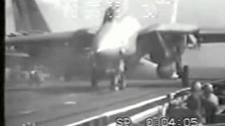 F 14 Crew Eject from Carrier Flight Deck [upl. by Eimoan190]