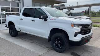 White 2024 Chevrolet Silverado 1500 LT Trail Boss Review Calgary AB  Wolfe Calgary  CU416820 [upl. by Eulau]