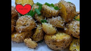 SEASONED GARLIC FRIED POTATOES AIR FRYER [upl. by Innig]