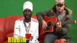 Sizzla  Touch Me LIVE RIDDIM UP ON THE GREEN SCREEN [upl. by Maguire]