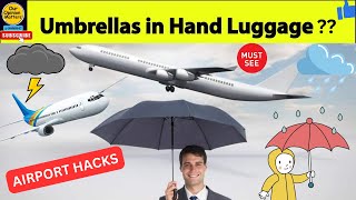 Can I carry an umbrella in hand luggage  Airports  CISF Airport Security  Prohibited Items [upl. by Quartana]