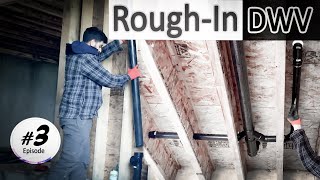 Plumbing Rough In  Five Piece Bathroom EP3 The Building Expert 2021 [upl. by Anisamot]