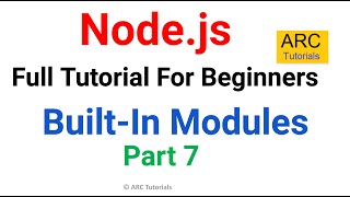 Built In Modules  Ep 7  Node JS Tutorial For Beginners [upl. by Yumuk]