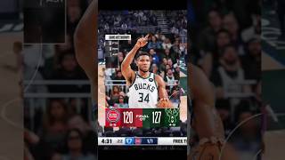 Giannis with monster game to save Bucks record 🏀💪 nba basketball goat shorts [upl. by Shawna]