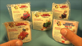 1988 MICKEYS BIRTHDAYLAND WALT DISNEY WORLD SET OF 5 McDONALDS HAPPY MEAL COLLECTIBLES VIDEO REVIEW [upl. by Brander30]