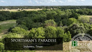 Hunting Paradise on 50 Acres Industry Texas  Hodde Real Estate Co [upl. by Peh]