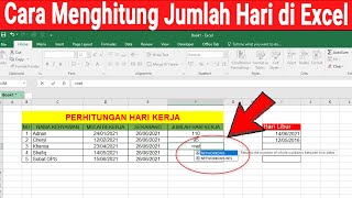 Cara Menghitung Jumlah Hari Kerja di Excel [upl. by Lynnelle]