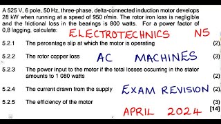 Electrotechnics N5 AC Machines April 2024 mathszoneafricanmotives [upl. by Ralph]