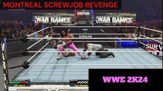 Montreal Screwjob Bret Hart gets sweet revenge  WWE 2K24 Special Referee Full Match [upl. by Nowahs569]