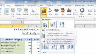 Creating Pareto Chart in Microsoft Office Excel [upl. by Morna]