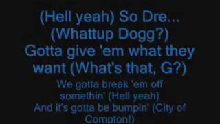 Aint nuthin but a GThang Lyrics on screen [upl. by Eniac]