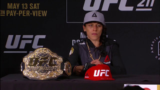 UFC 211 Joanna Jedrzejczyk PostFight Press Conference  Best Performance of My Career [upl. by Kalvin]