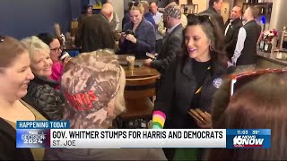 Michigan Gov Gretchen Whitmer stumps for Kamala Harris in St Joseph [upl. by Nikolaos]