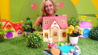 Spielzeugvideo für Kinder  Familie Hase bekommt ein neues Haus [upl. by Anilat]