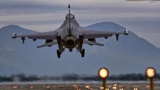 F16s Takeoff amp Land • View From Behind The Runway [upl. by Doreen314]