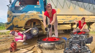 Genius girl repairs and restores a car [upl. by Milak]