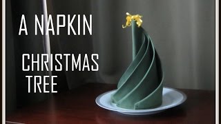 Napkin Folding Christmas Tree 8 [upl. by Nnylyahs]