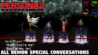 Persona 2 Innocent Sin  ALL Demon Special Conversations [upl. by Bard]