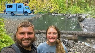 We Lucked Out Truck Camping at a Beautiful Natural Hot Spring in the Woods [upl. by Arej]