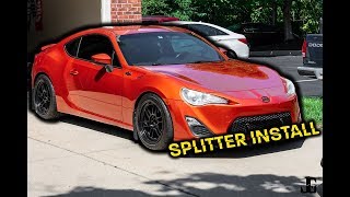 2013 Scion FRS Front Splitter Installation  Verus Engineering Aerodynamics [upl. by Hgielek]