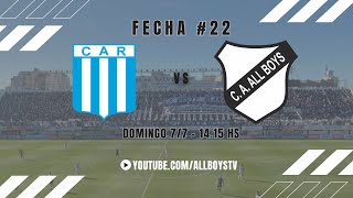 EN VIVO  Racing C vs ALL BOYS  Primera Nacional 2024  Zona A  Fecha 22 [upl. by Yntirb896]