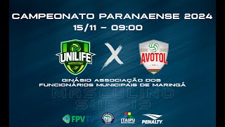 PARANAENSE 2024  MASCULINO  SUB19  SÉRIE A  UNILIFE MARINGÁ X PM TOLEDO  AVOTOL [upl. by Gill]