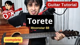 TORETE guitar tutorial  MOONSTAR 88  complete with lead Intro and chords [upl. by Alton]