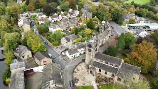 Bingley town centre Bradford drone video at 50 Metres high 4K [upl. by Carper]