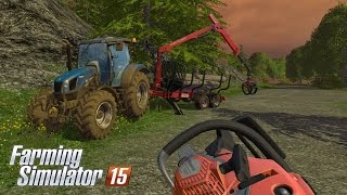 Farming Simulator 15  Gameplay 4 Logging with Husqvarna 550 [upl. by Sugar]