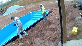 Time Lapse Fiberglass Pool Install [upl. by Amye]