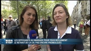 Manif pour tous quotNous poursuivrons nos actions après le 26 maiquot  0505 [upl. by Eynobe]