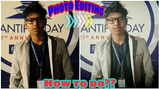 How to remove shadow on photoPhoto editing B612 [upl. by Romilly]