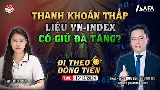 Thanh khoản thấp VNIndex có giữ đà tăng  ĐTDT 13122024 [upl. by Blood]