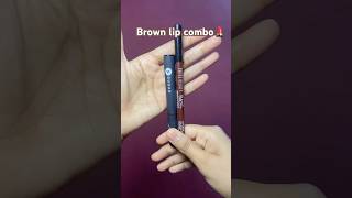 Dark brown lipstick for all skin tones lipcombo lipstickreview brownlipstick [upl. by Olleina]