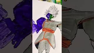 Half corrupted zamasu drawingdragon ballz  shorts viral dbz drawing [upl. by Aihseya52]