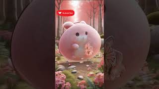 Cute pink rabbit playing with butterflies rabbit bunnybaby butterflies aiguy ai aigirl [upl. by Nikolas]