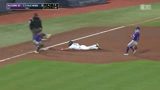 Ole Miss Player Steals 2nd 3rd amp Home In The Same Play [upl. by Ymmas624]